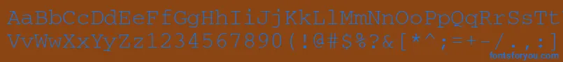 Шрифт Courierisoctt – синие шрифты на коричневом фоне