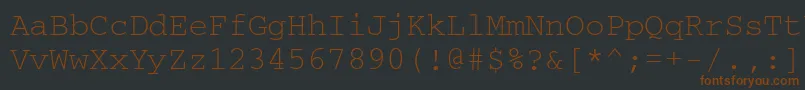 Courierisoctt Font – Brown Fonts on Black Background