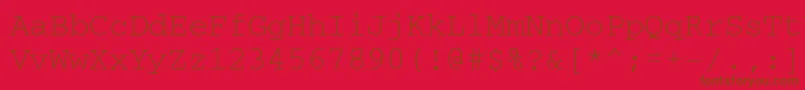 Courierisoctt Font – Brown Fonts on Red Background