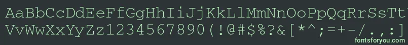 フォントCourierisoctt – 黒い背景に緑の文字