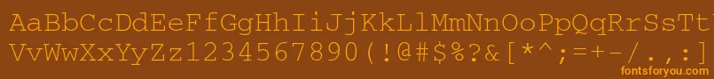 Courierisoctt Font – Orange Fonts on Brown Background