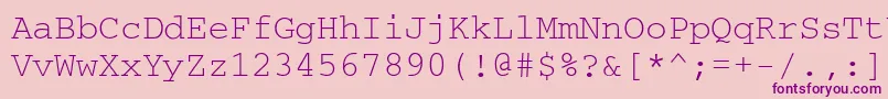 Courierisoctt Font – Purple Fonts on Pink Background