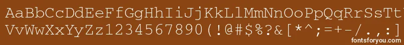 Courierisoctt Font – White Fonts on Brown Background