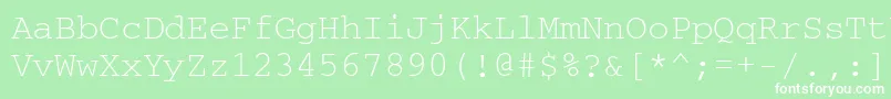Courierisoctt Font – White Fonts on Green Background