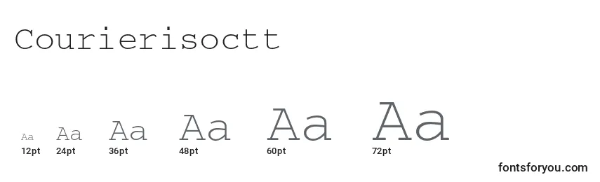 Размеры шрифта Courierisoctt