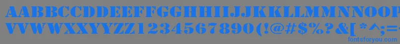 ArmyWide Font – Blue Fonts on Gray Background