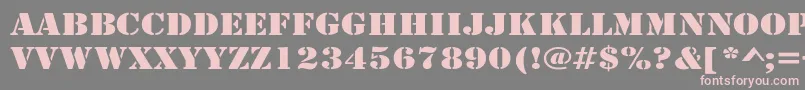 ArmyWide-fontti – vaaleanpunaiset fontit harmaalla taustalla