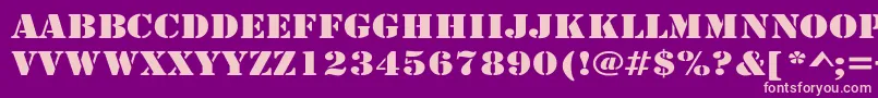ArmyWide Font – Pink Fonts on Purple Background