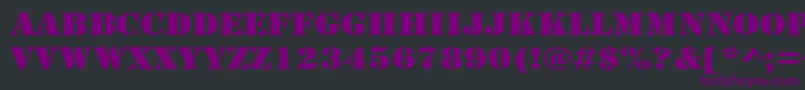 ArmyWide Font – Purple Fonts on Black Background