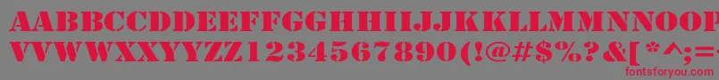 ArmyWide Font – Red Fonts on Gray Background