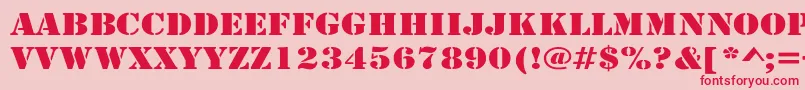 ArmyWide Font – Red Fonts on Pink Background