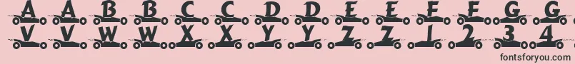 GibgasNormal Font – Black Fonts on Pink Background