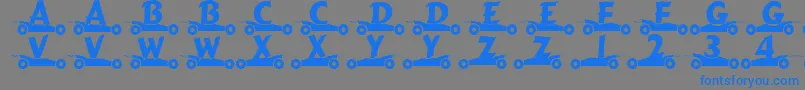 fuente GibgasNormal – Fuentes Azules Sobre Fondo Gris