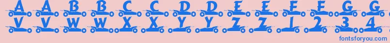 En savoir plus sur la police GibgasNormal Police GibgasNormal – polices bleues sur fond rose