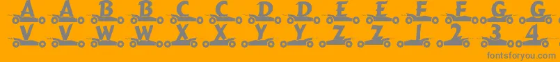 GibgasNormal Font – Gray Fonts on Orange Background