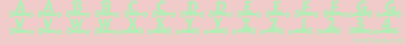 GibgasNormal Font – Green Fonts on Pink Background