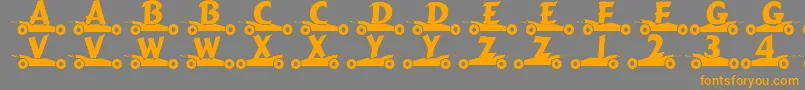 GibgasNormal Font – Orange Fonts on Gray Background