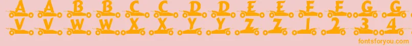 GibgasNormal Font – Orange Fonts on Pink Background