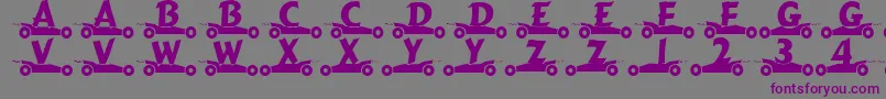 GibgasNormal Font – Purple Fonts on Gray Background