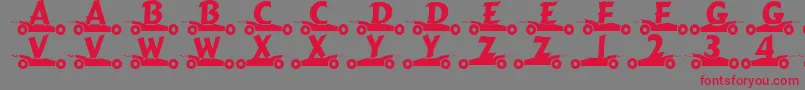 GibgasNormal Font – Red Fonts on Gray Background