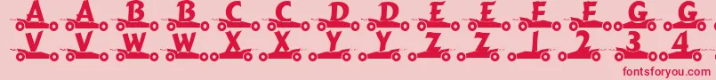 GibgasNormal Font – Red Fonts on Pink Background