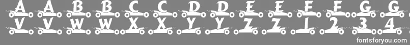 GibgasNormal Font – White Fonts on Gray Background