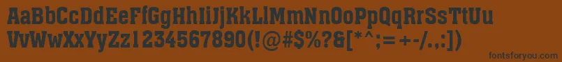 AAssuannr-Schriftart – Schwarze Schriften auf braunem Hintergrund