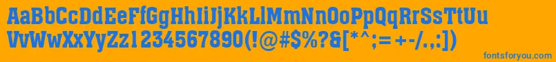 Czcionka AAssuannr – niebieskie czcionki na pomarańczowym tle