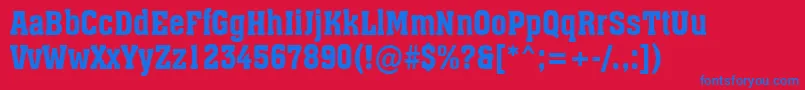 AAssuannr Font – Blue Fonts on Red Background