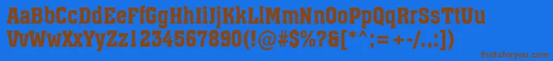 AAssuannr Font – Brown Fonts on Blue Background