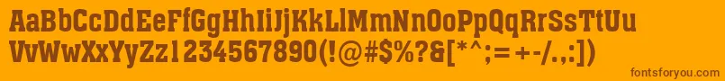 AAssuannr Font – Brown Fonts on Orange Background