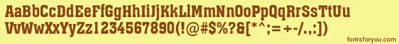 AAssuannr Font – Brown Fonts on Yellow Background