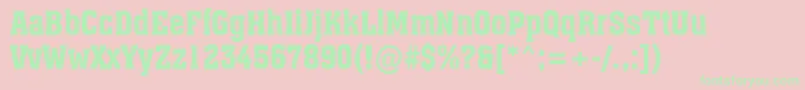 AAssuannr-Schriftart – Grüne Schriften auf rosa Hintergrund
