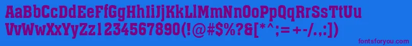 AAssuannr Font – Purple Fonts on Blue Background