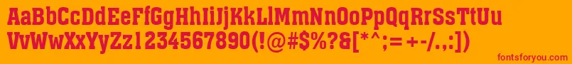 AAssuannr Font – Red Fonts on Orange Background