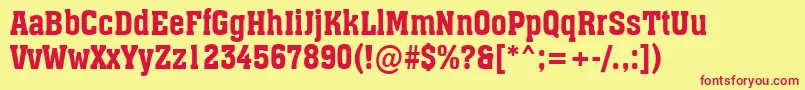 AAssuannr Font – Red Fonts on Yellow Background
