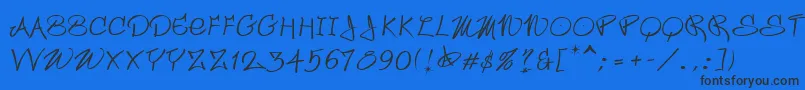 Шрифт Wildstyle – чёрные шрифты на синем фоне