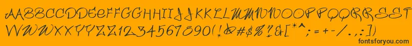 Czcionka Wildstyle – czarne czcionki na pomarańczowym tle
