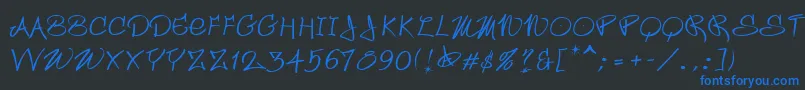 Wildstyle Font – Blue Fonts on Black Background