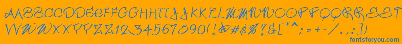 Wildstyle Font – Blue Fonts on Orange Background