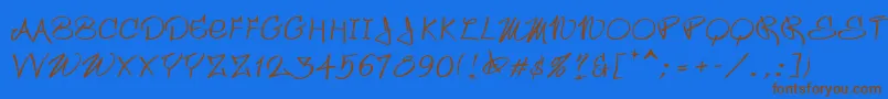 Шрифт Wildstyle – коричневые шрифты на синем фоне
