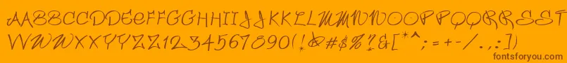 Шрифт Wildstyle – коричневые шрифты на оранжевом фоне