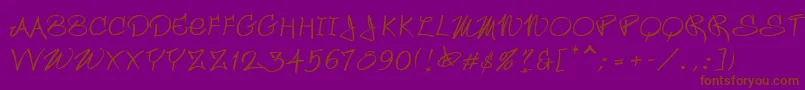 Wildstyle-fontti – ruskeat fontit violetilla taustalla