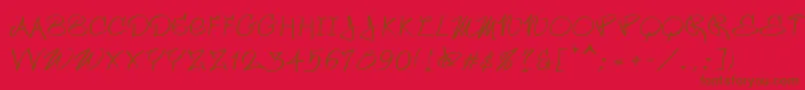 Czcionka Wildstyle – brązowe czcionki na czerwonym tle