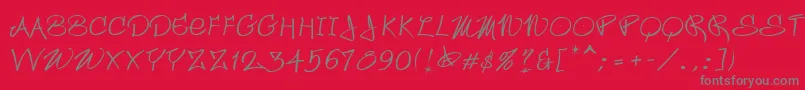 Wildstyle Font – Gray Fonts on Red Background