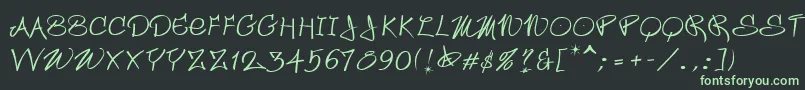 Шрифт Wildstyle – зелёные шрифты на чёрном фоне