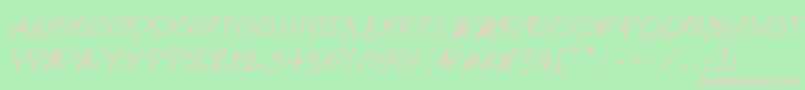 Wildstyle-fontti – vaaleanpunaiset fontit vihreällä taustalla