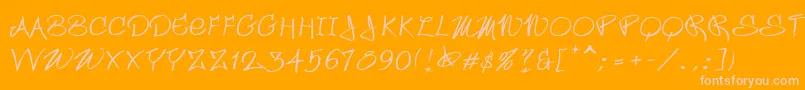 Wildstyle-Schriftart – Rosa Schriften auf orangefarbenem Hintergrund