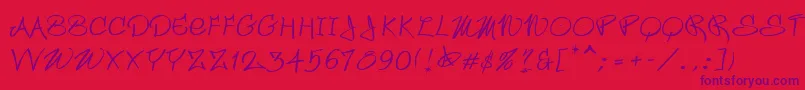 Шрифт Wildstyle – фиолетовые шрифты на красном фоне
