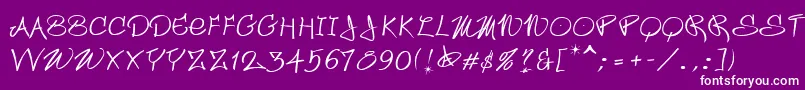 フォントWildstyle – 紫の背景に白い文字